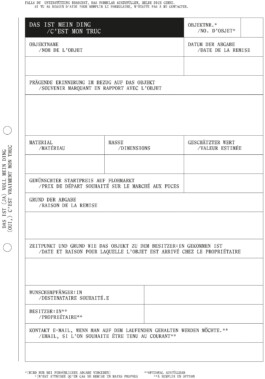 Tabelle zum Ausfüllen: Das ist mein Ding 